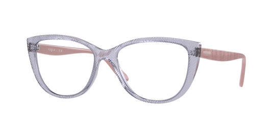 Vogue VO5485 Cat Eye Eyeglasses  2925-Transparent Light Violet 54-140-16 - Color Map Transparent