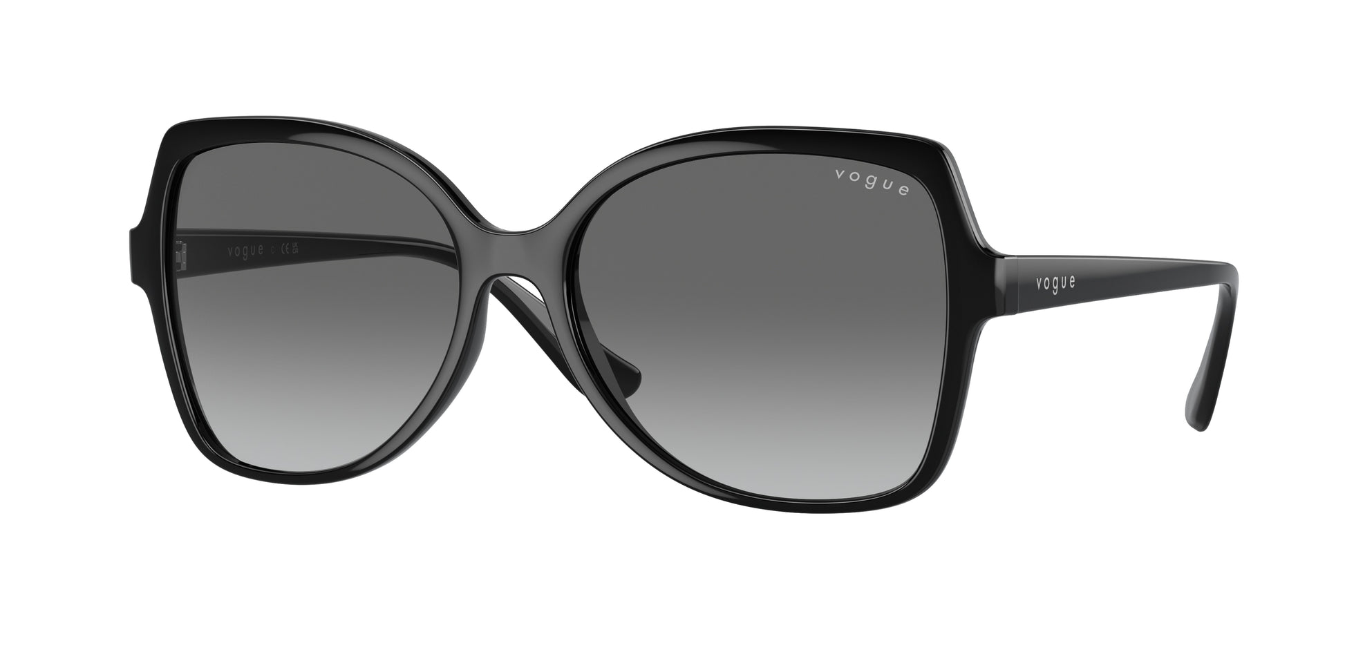 Vogue VO5488S Butterfly Sunglasses  W44/11-Black 56-140-16 - Color Map Black