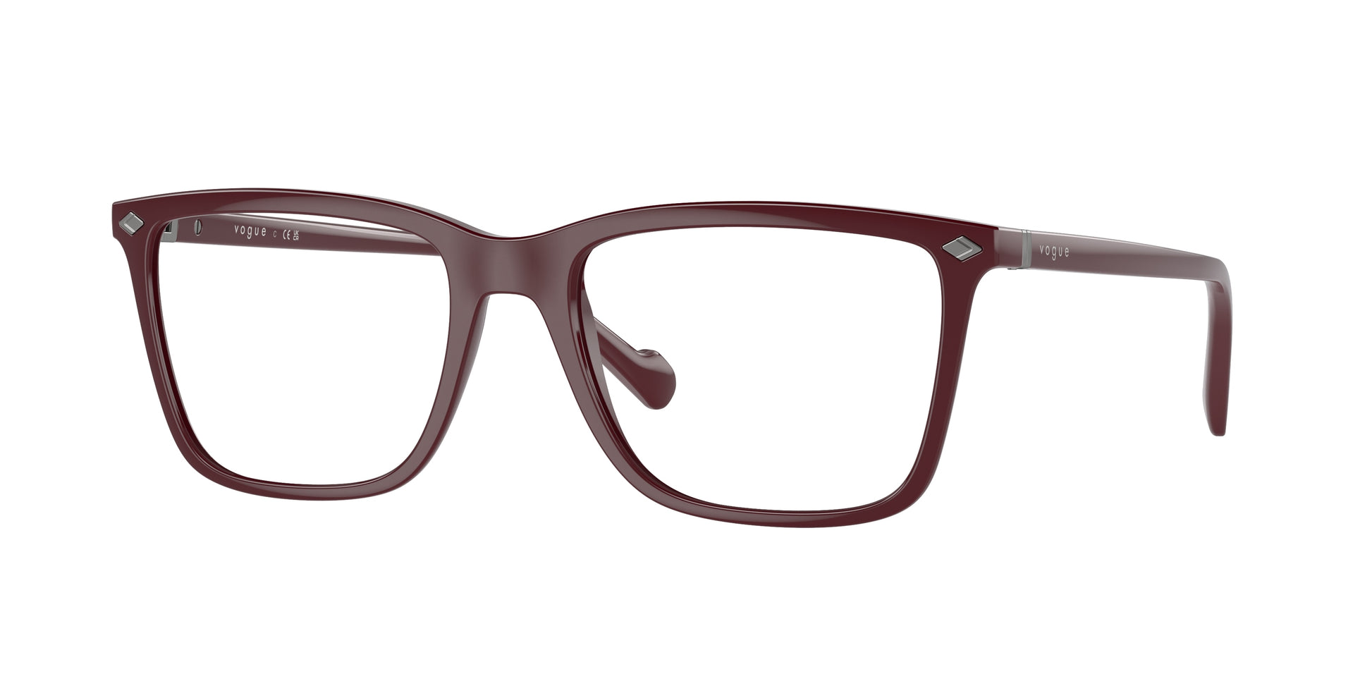 Vogue VO5492 Square Eyeglasses  3048-Full Wine Red 56-145-18 - Color Map Red