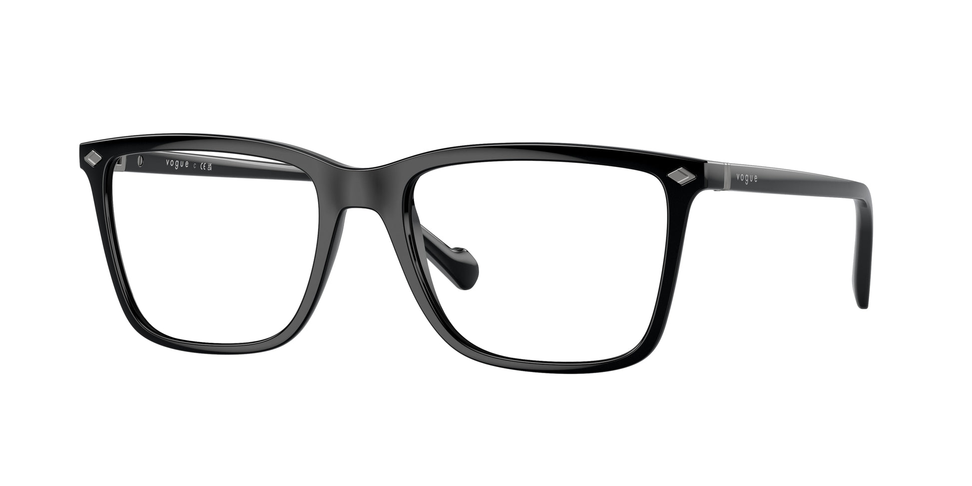 Vogue VO5492 Square Eyeglasses  W44-Black 56-145-18 - Color Map Black