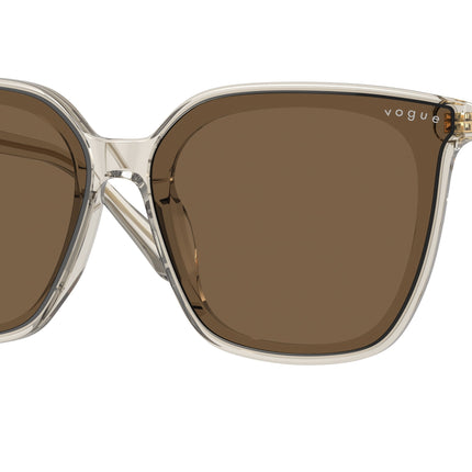 Vogue VO5499SD Square Sunglasses  299873-Transparent Brown 64-145-13 - Color Map Brown
