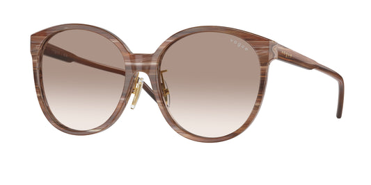 Vogue VO5509SF Phantos Sunglasses  307113-Brown Horn 57-145-17 - Color Map Brown