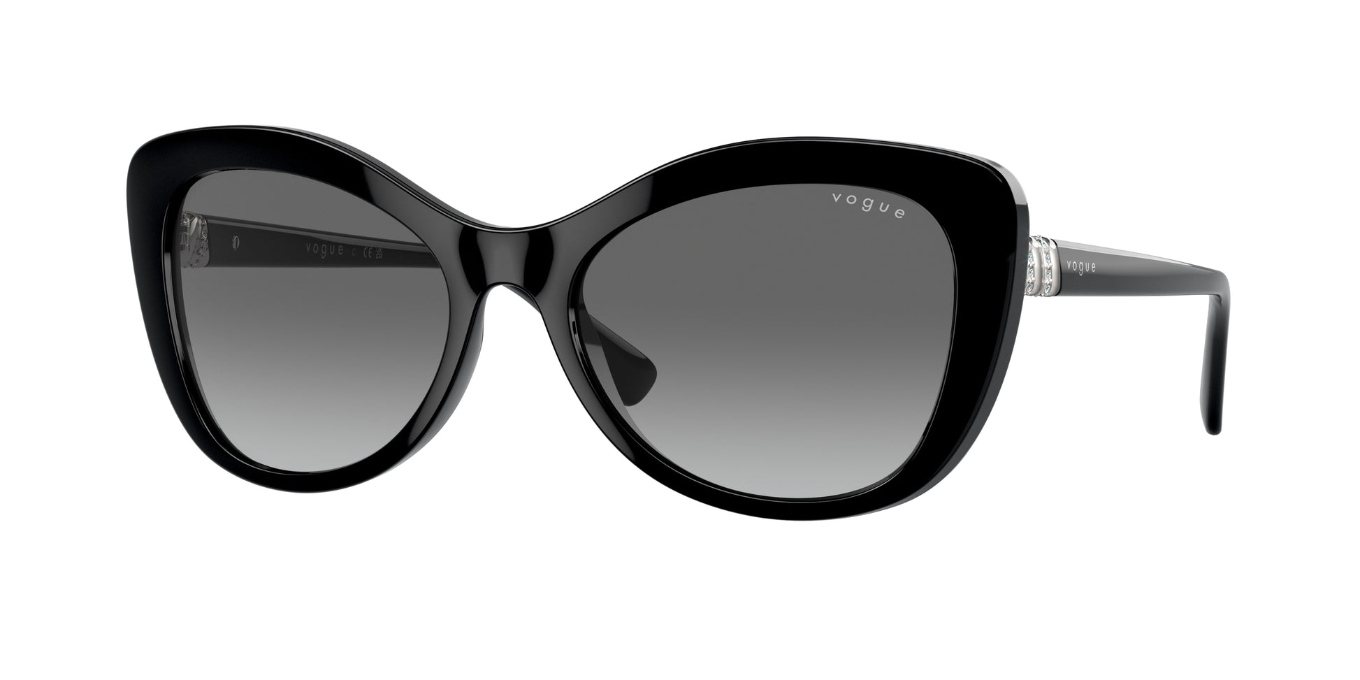 Vogue VO5515SB Butterfly Sunglasses  W44/11-Black 55-140-18 - Color Map Black