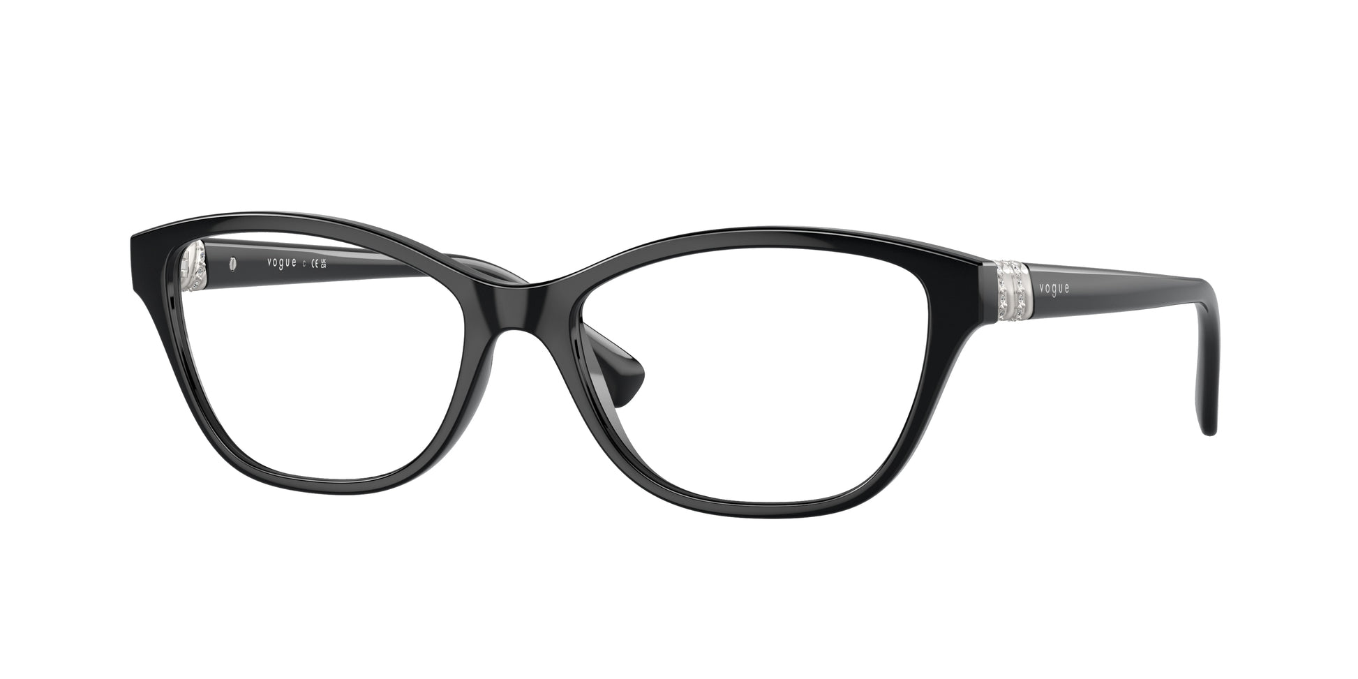Vogue VO5516B Pillow Eyeglasses  W44-Black 53-140-16 - Color Map Black