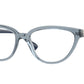 Vogue VO5517B Cat Eye Eyeglasses  2966-Transparent Azure 54-140-17 - Color Map Blue