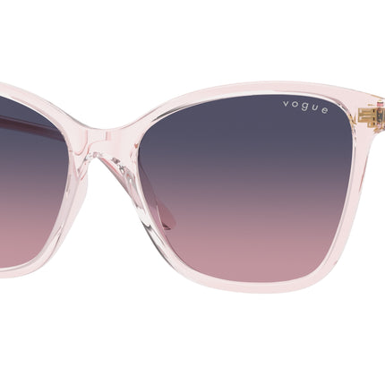 Vogue VO5520SF Butterfly Sunglasses  2942I6-Transparent Pink 56-140-16 - Color Map Pink