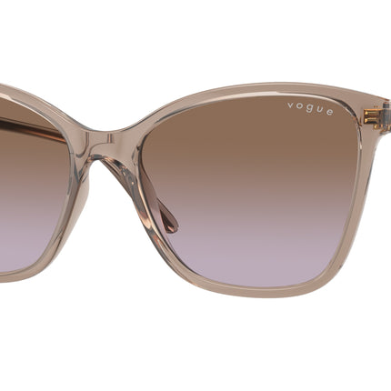 Vogue VO5520S Butterfly Sunglasses  294068-Transparent Caramel 56-140-17 - Color Map Brown