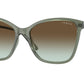Vogue VO5520S Butterfly Sunglasses  3086E8-Transparent Mallard Green 56-140-17 - Color Map Green