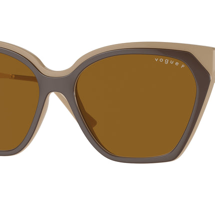 Vogue VO5521S Cat Eye Sunglasses  310183-Top Brown/Nude 57-140-16 - Color Map Brown