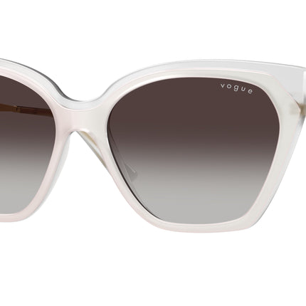 Vogue VO5521S Cat Eye Sunglasses  32208G-Top White/Opal Milk 57-140-16 - Color Map White