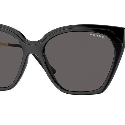 Vogue VO5521S Cat Eye Sunglasses  W44/87-Black 57-140-16 - Color Map Black