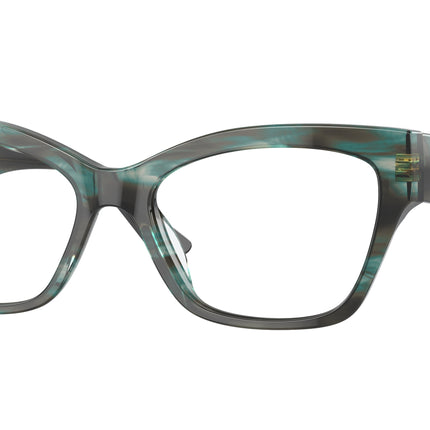 Vogue VO5523 Cat Eye Eyeglasses  3088-Green Havana 54-140-17 - Color Map Green