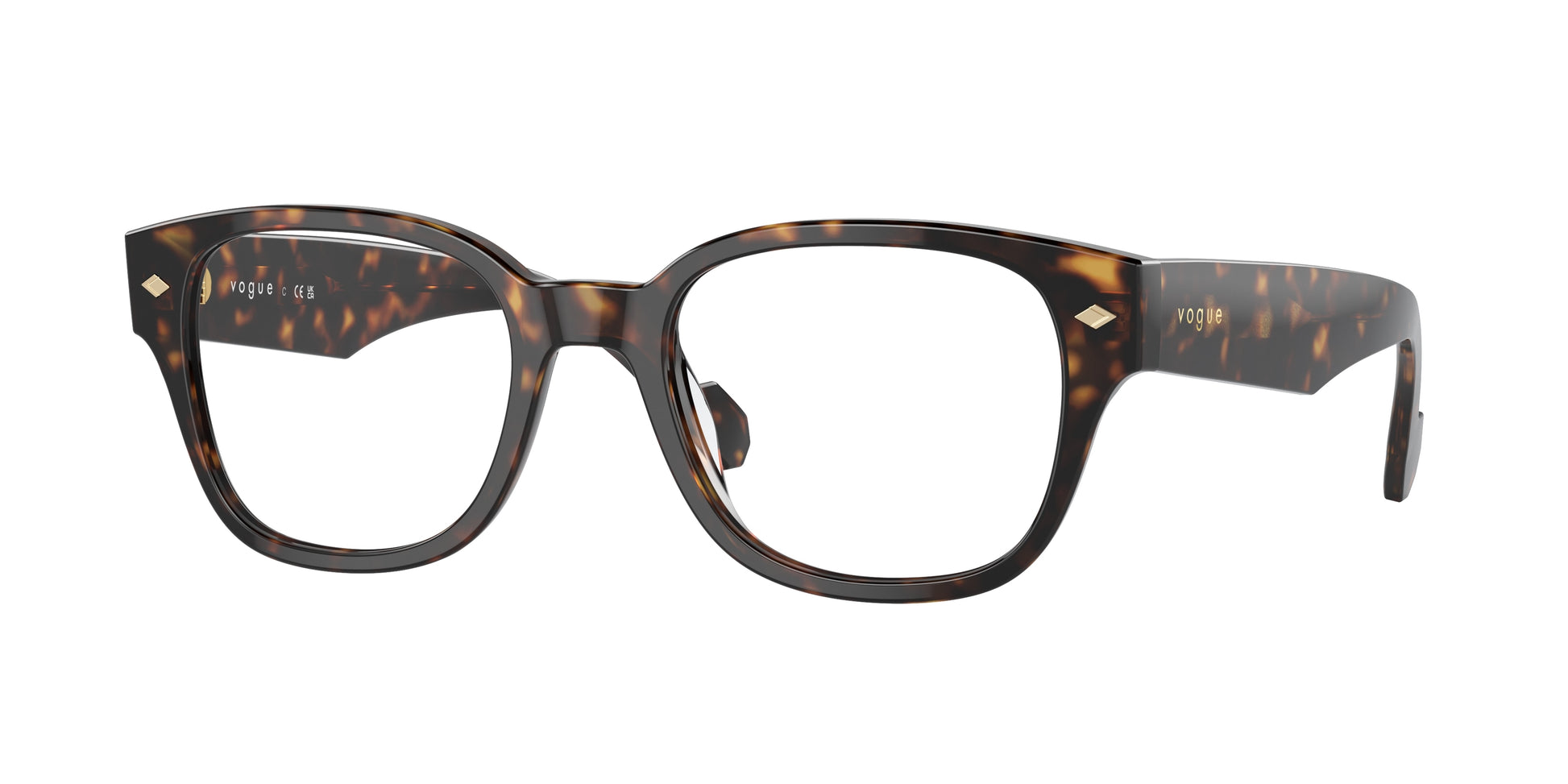 Vogue VO5529 Pillow Eyeglasses  W656-Dark Havana 51-145-20 - Color Map Brown