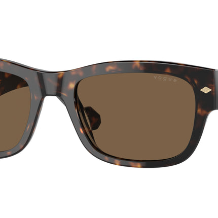 Vogue VO5530S Pillow Sunglasses  W65673-Dark Havana 55-145-20 - Color Map Brown