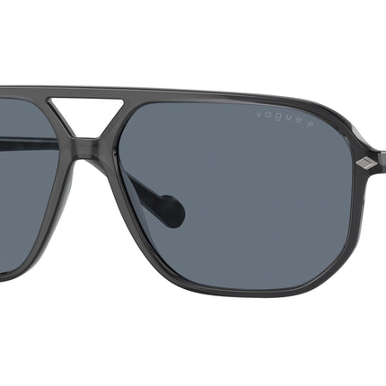 Vogue VO5531S Irregular Sunglasses  31094Y-Transparent Dark Grey 60-145-14 - Color Map Grey