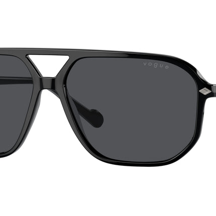 Vogue VO5531S Irregular Sunglasses  W44/87-Black 60-145-14 - Color Map Black