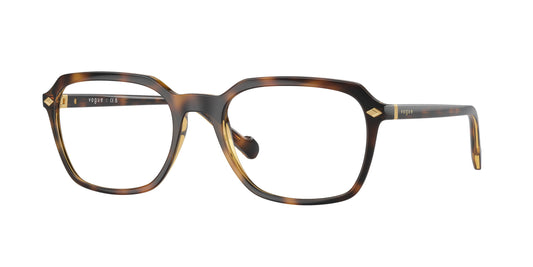 Vogue VO5532 Square Eyeglasses  2718-Total Dark Havana 54-145-19 - Color Map Brown