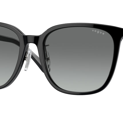 Vogue VO5537SD Square Sunglasses  W44/11-Black 58-145-19 - Color Map Black