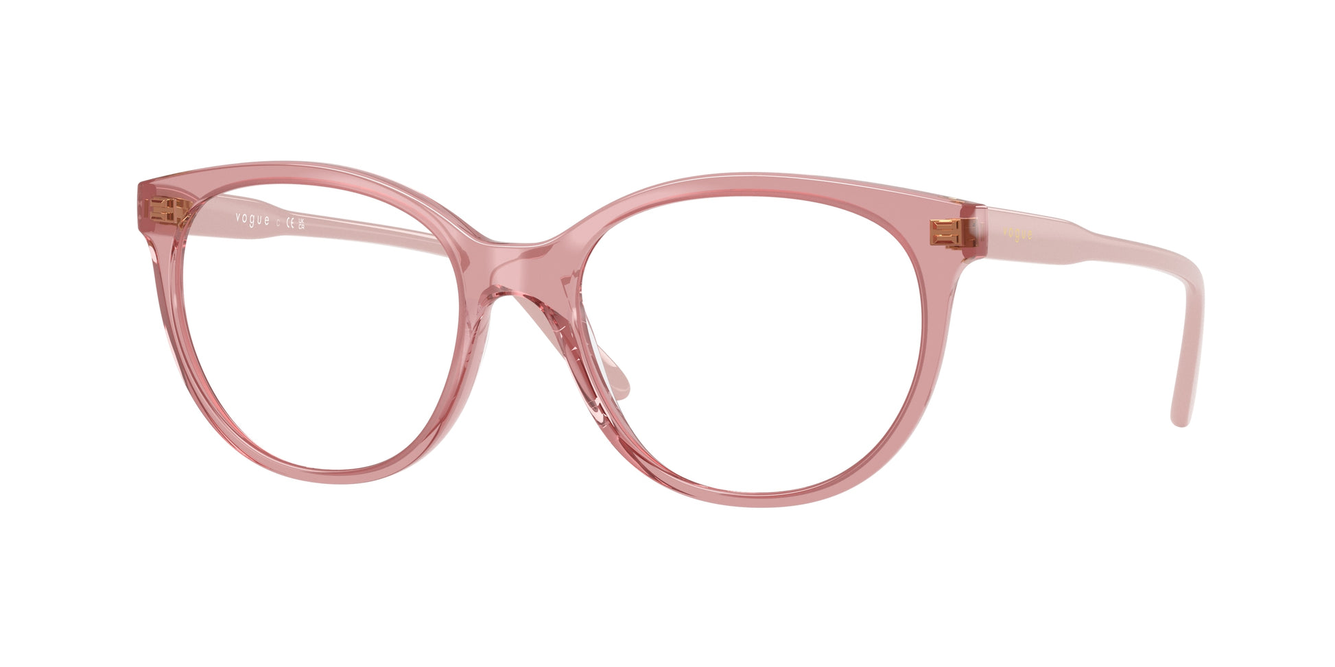Vogue VO5552F Phantos Eyeglasses  2921-Transparent Pink 53-140-17 - Color Map Pink