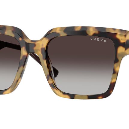 Vogue VO5553S Square Sunglasses  26058G-Yellow Tortoise 54-140-19 - Color Map Tortoise