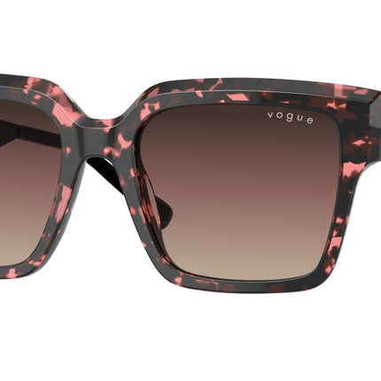 Vogue VO5553S Square Sunglasses  3148E2-Red Tortoise 54-140-19 - Color Map Red