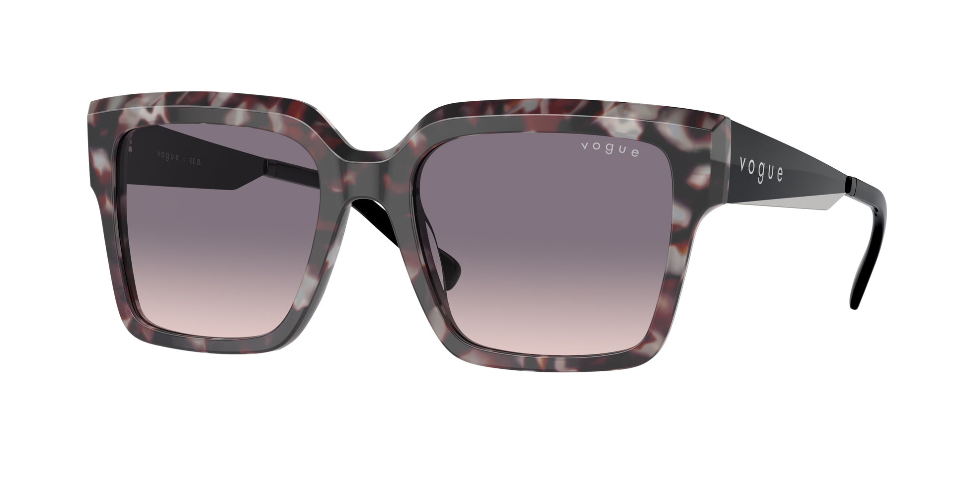 Vogue VO5553S Square Sunglasses  314936-Grey Tortoise 54-140-19 - Color Map Grey