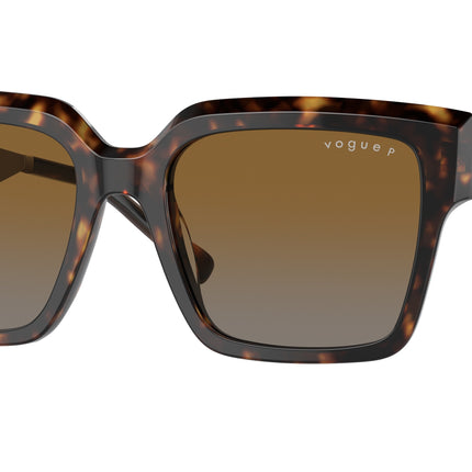 Vogue VO5553S Square Sunglasses  W656T5-Dark Havana 54-140-19 - Color Map Brown