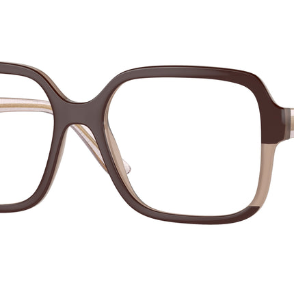 Vogue VO5555F Square Eyeglasses  3153-Top Brown/Milky Brown 54-140-17 - Color Map Brown