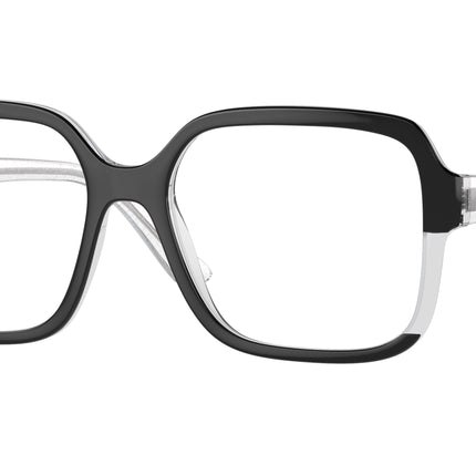 Vogue VO5555F Square Eyeglasses  W827-Top Black/Transparent 54-140-17 - Color Map Black
