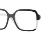 Vogue VO5555F Square Eyeglasses  W827-Top Black/Transparent 54-140-17 - Color Map Black