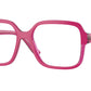 Vogue VO5555 Square Eyeglasses  3135-Cherry/Transparent Fuchsia Glitter 54-140-17 - Color Map Pink