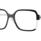 Vogue VO5555 Square Eyeglasses  3138-Black/Transparent Glitter 54-140-17 - Color Map Black