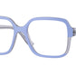 Vogue VO5555 Square Eyeglasses  3139-Wisteria/Transparent Violet Glitter 54-140-17 - Color Map Blue