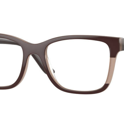 Vogue VO5556F Rectangle Eyeglasses  3153-Top Brown/Milky Brown 53-140-18 - Color Map Brown