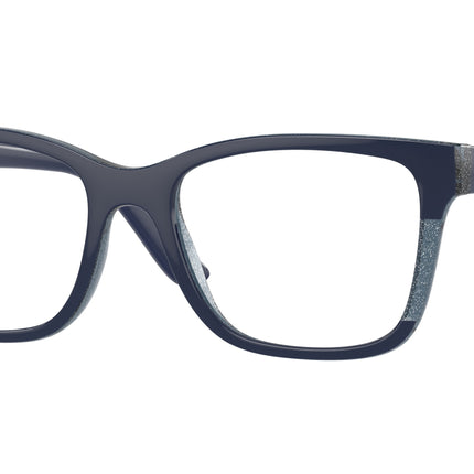 Vogue VO5556 Rectangle Eyeglasses  3141-Blue/Transparent Blue Glitter 53-140-18 - Color Map Blue
