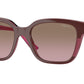 Vogue VO5558SF Square Sunglasses  315414-Top Bordeaux/Transparent Fuchsia 55-140-19 - Color Map Red