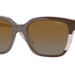 Vogue VO5558S Square Sunglasses  3136T5-Brown/Transparent Rose Glitter 55-140-19 - Color Map Brown