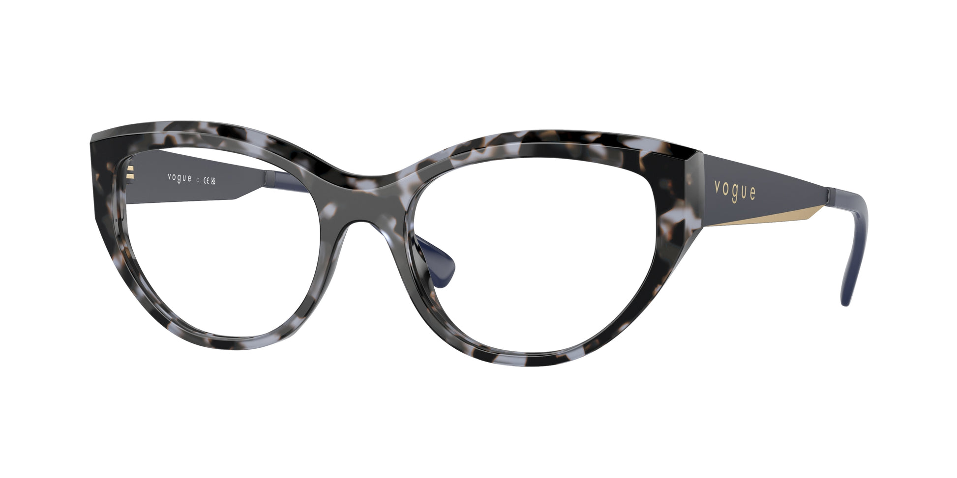 Vogue VO5560 Irregular Eyeglasses  3147-Blue Tortoise 53-140-18 - Color Map Blue