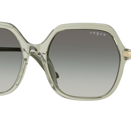 Vogue VO5561S Square Sunglasses  302211-Transparent Green 56-140-19 - Color Map Green