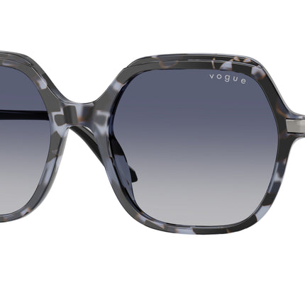 Vogue VO5561S Square Sunglasses  31474L-Blue Tortoise 56-140-19 - Color Map Blue