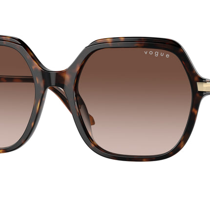 Vogue VO5561S Square Sunglasses  W65613-Dark Havana 56-140-19 - Color Map Brown