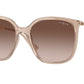 Vogue VO5564SF Square Sunglasses  315113-Transparent Brown 54-140-17 - Color Map Brown