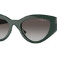 Vogue VO5566S Cat Eye Sunglasses  31228G-Full Dark Green 52-135-20 - Color Map Green