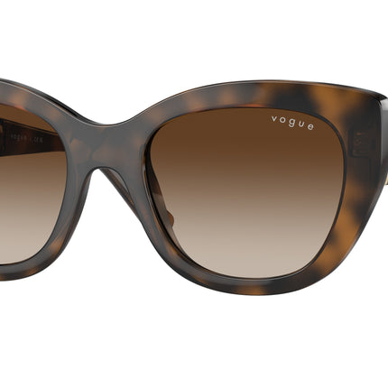 Vogue VO5567S Butterfly Sunglasses  238613-Top Dark Havana/Light Brown 52-135-20 - Color Map Brown