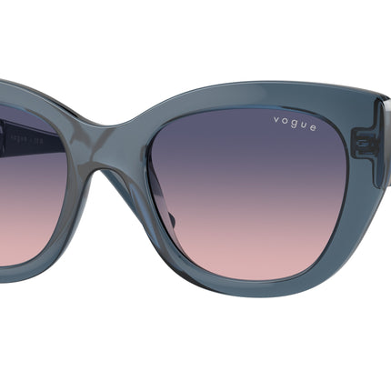 Vogue VO5567S Butterfly Sunglasses  2764I6-Transparent Blue 52-135-20 - Color Map Blue