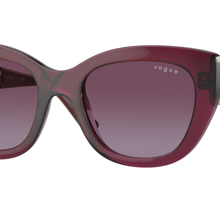 Vogue VO5567S Butterfly Sunglasses  29898H-Transparent Cherry 52-135-20 - Color Map Violet