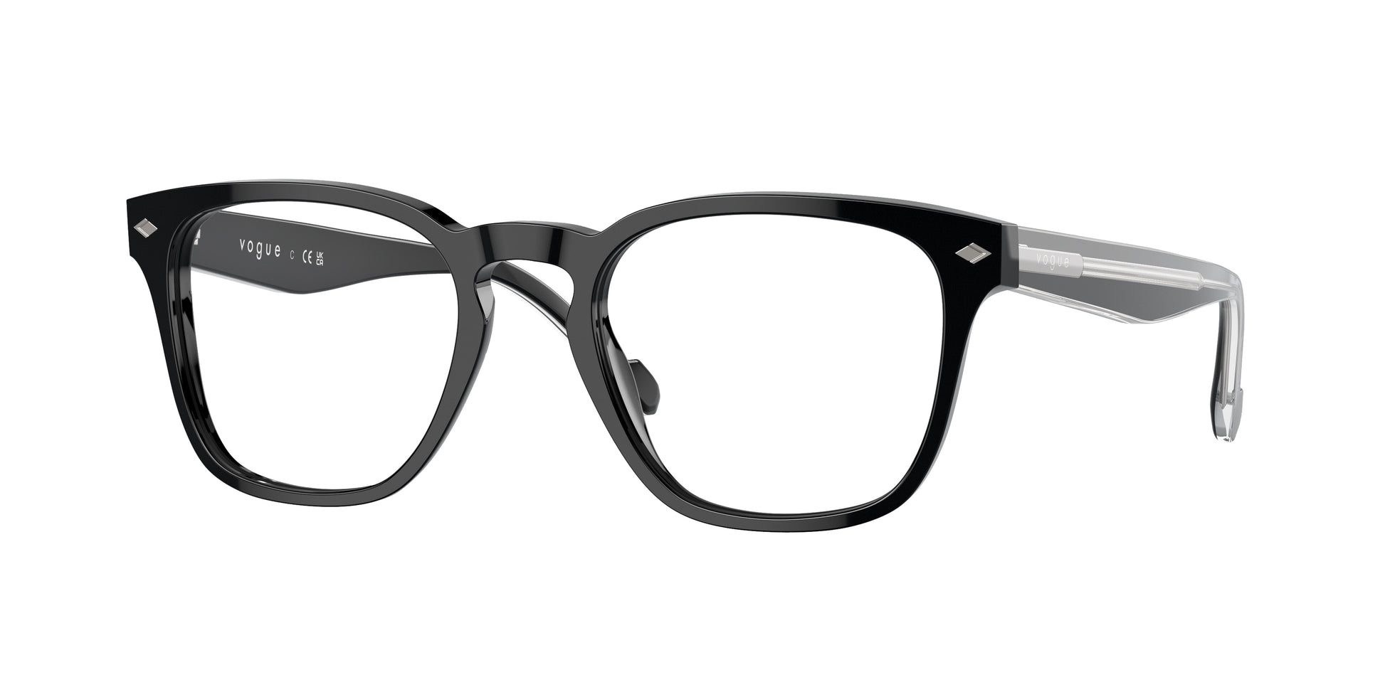 Vogue VO5570 Square Eyeglasses  W44-Black 51-145-20 - Color Map Black