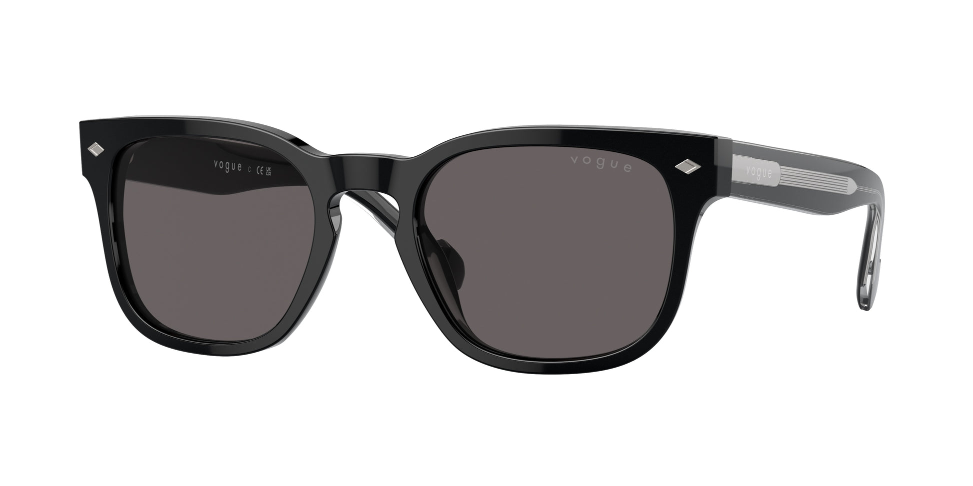 Vogue VO5571S Square Sunglasses  W44/87-Black 53-145-21 - Color Map Black