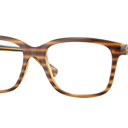 Vogue VO5574B Pillow Eyeglasses  1508-Striped Dark Havana 53-140-17 - Color Map Brown