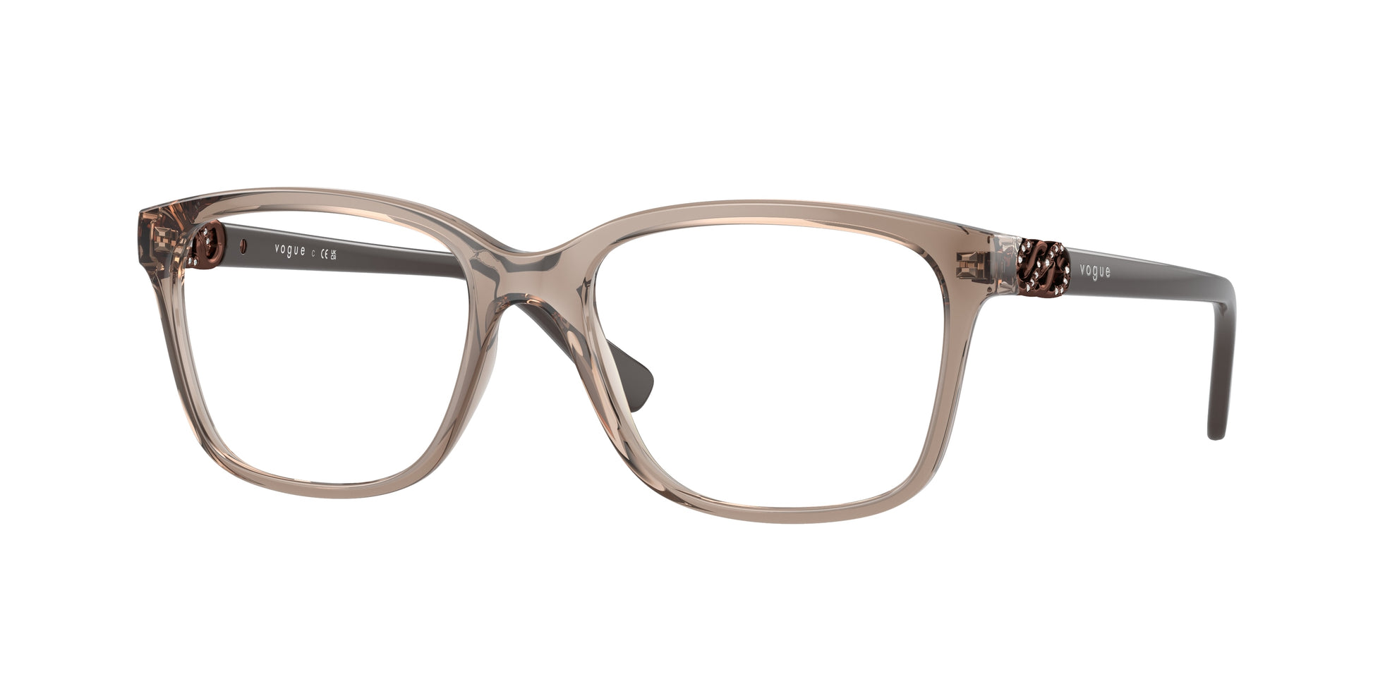 Vogue VO5574B Pillow Eyeglasses  2940-Transparent Brown 53-140-17 - Color Map Brown